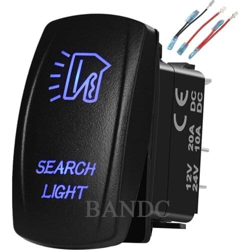 SEARCH LIGHT Rocker Switch，Laser-Etched 5P On-Off SPST Led Light Button for Car Boat ARB NARVA，Car Accessories，Jumper Wires
