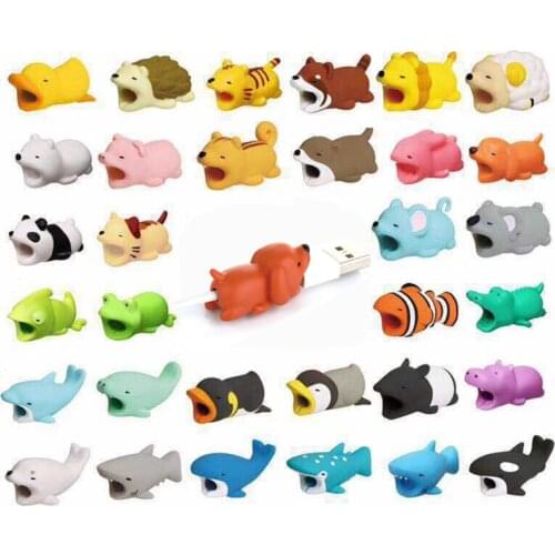PVC Animal Cable Protector Data Line Organization Bite Winder USB Cable Protector Charger Organizer Headset Cable Protector