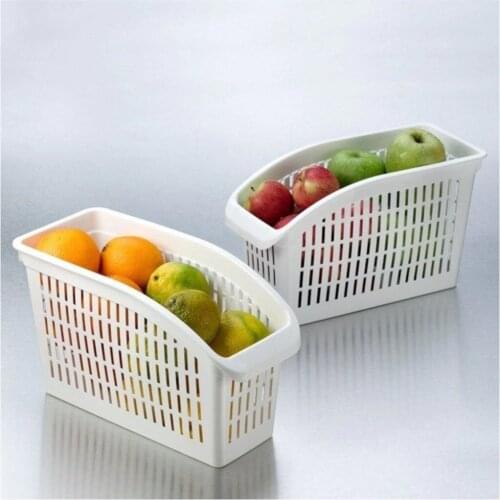 Kitchen Refrigerator Organizer Hollow Plastic Storage Box 5pcs Adjustable Storage Box Includes Drawer Space Saver Food Preservat