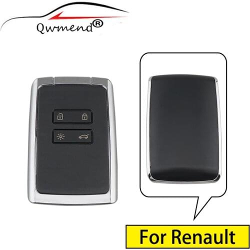 QWMEND Car Remote Key Shell For Renault Megane 4 Talisman 5 Espace 5 Kadjar 4 Buttons Replacement Smart Car Key Fob Case