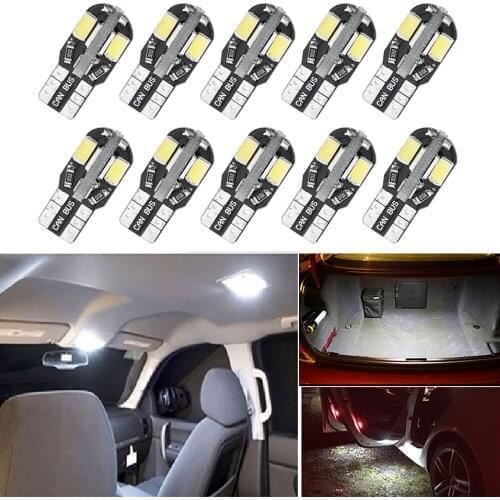 10x T10 W5W LED Canbus Bulbs Auto Interior Lights For Ford Mondeo MK3 MK4 Focus 2 MK2 Fiesta Fusion Ranger C-max S-max Kuga F150
