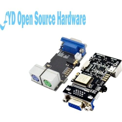 TTGO VGA32-V1.4 Controller PS/2 Mouse and Keyboard Controller Graphics Library Game Engine and ANSI / VT Terminal for ESP32