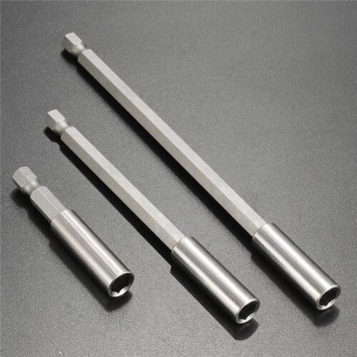 3pcs 1/4 Inch Hex Rod Shank 60 100 150mm Long Handle Screwdriver Bit Holder Magnetic Extension Bar Set Quick Change Socket