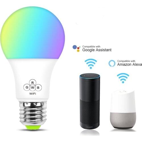 Wifi Smart LED Light Bulb Remote Control LED Light 4.5W RGB Magic Light Bulbs Compatible with Alexa Google Smart Home Automation