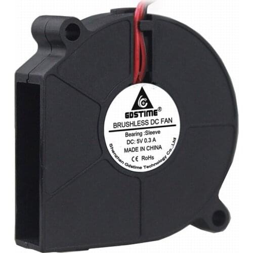 Gdstime 10pcs/lot 60mm 5V Blower Fan 60x15mm 6015s 2Pin Brushless DC Small Centrifugal Cooling fan PC Case Cooler