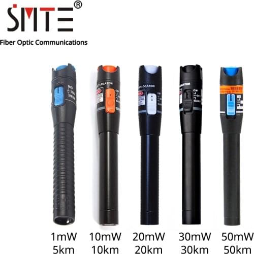 Free Shipping Visual Fault Locator Red Light Laser Source Fiber Optic Cable Tester Test Tool 1mW 10mW 20mW 30mW 50mW