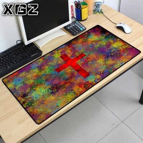 XGZ Mousepad Cross Pattern Large Mouse Pad Computer Notebook Office Game Accessories Desk Pad Wireless Charging Mouse Pad