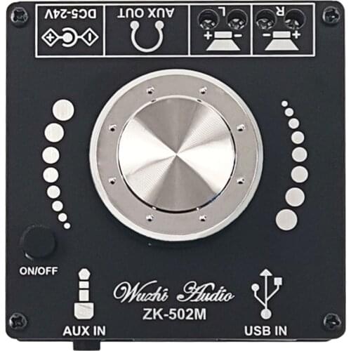 ZK-502M Amplifier Board HIFI 2.0 Stereo Bluetooth Digital Power Amplifier Module 50Wx2