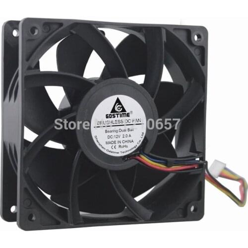 1PCS Gdstime 120mm x 38mm DC 12V 4Pin Daul Ball 2A FG PWM Brushless Cooler Cooling Fan