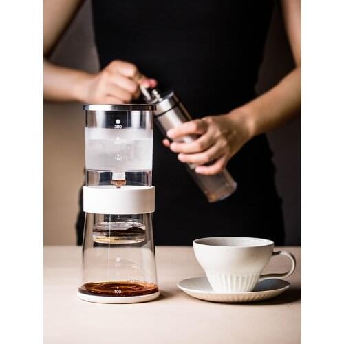 300ML Cold Drip Coffee Maker Reusable Glass Filter Tools Portable Espresso Dripper Coffee Pot Ice Water Drip Coffee Machine