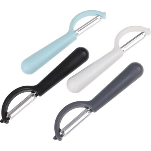 4 Clours Silicone Handle Fruit Vegetable Peeler Stainless Steel Ultra Sharp Peeler with Ergonomic Kitchen Tools