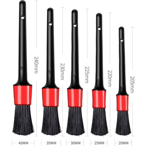 5Pcs Durable Car Air Conditioning Air Outlet Dashboard Wheel Hub Crevice Details Cleaning Brush Soft Hair Car Washing Brush Tool