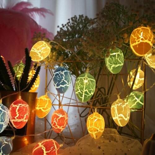 55% Dropshipping!!LED Christmas easter cracked egg string lights decoration lantern party home decoration