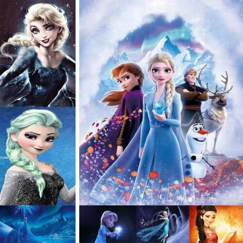 Disney DIY Diamond Painting Cartoon Princess Cross Stitch Kits Handmade Diamond Embroidery Full Crafts for Child Home Decor Gift