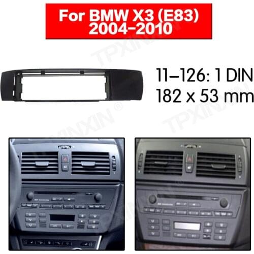 Car radio Frame Panel Auto Radio Stereo Fascia For BMW X3 (E83) 2004-2010 Dash Plate Facia Panel Mount Trim Kits Frame Adapter