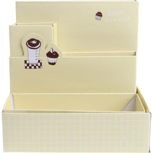 Paper Board Storage Box Desk Decor Stationery Makeup Cosmetic Case Organizer DIY M5TE