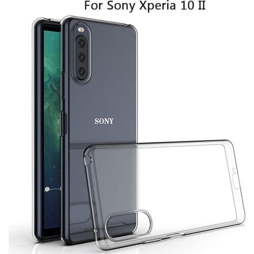 For Sony Xperia 10 II Xperia10 II 6.0" Ultra Thin Soft TPU Silicon Gel Transparent Camera Protect Case Back Cover