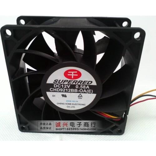 For Superred 9cm fan 9038 12v 0.58a chd9212bb-oa cooling fan