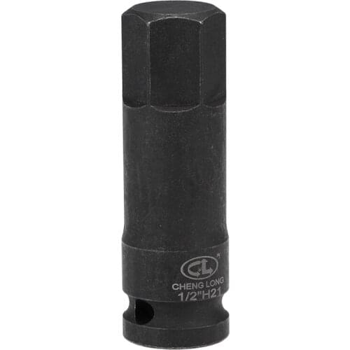 Uxcell 1/2-Inch Drive x 21mm Impact Hex Bit Socket, Metric 3" Length, Cr-Mo