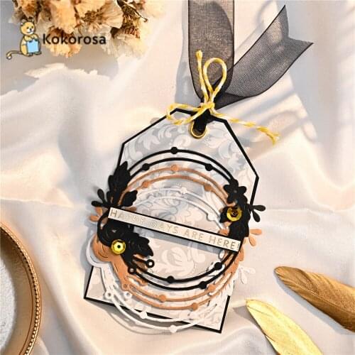 Kokorosa Garland Border Cutting Dies Metal Dies Scrapbooking Album Card Making Embossing Stencil Diecuts New 2021