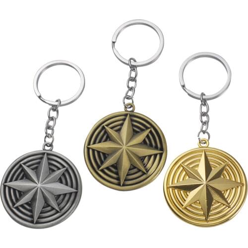 Metal Avengers Keychain Letter Captain Marvel Shield Key Ring Pendant Festival Gift