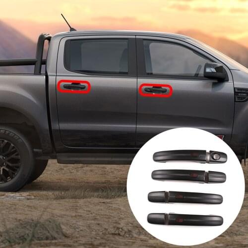 8 Pcs ABS Outer Handle Decorative Shell Pickup trucks Auto Parts for Ford Ranger T6 T7 Car Outer Door Handle Protection Cover