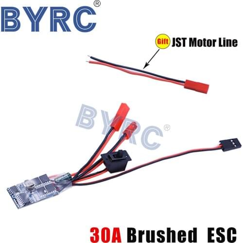 Portable DIY Mini Car Boat Using Bidirectional 30A Miniature Brushed ESC Electric Speed Controller with Brake Easy Install