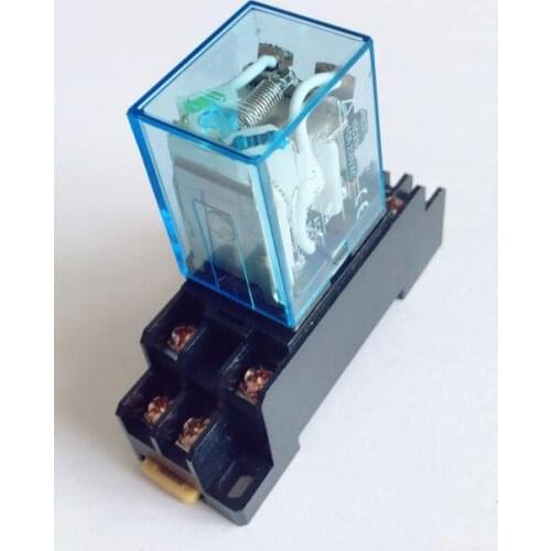 Intermediate relay LY2NJ JQX-13F small electromagnetic relay Power Relay with Base 8Pins DC12V AC12V DC24V AC24V AC110V AC220V