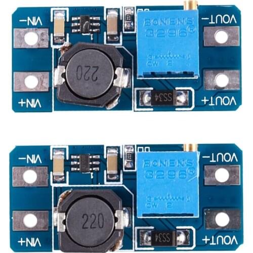 2pcs MT3608 DC-DC adjustable step-up power converter module for Arduino & More CNIM Hot