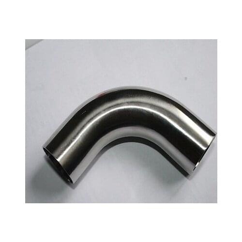 25mm O/D 304 Stainless Steel Sanitary Weld 90 Degree Elbow Tube Butt Pipe Fitting Straight pipe length 20mm