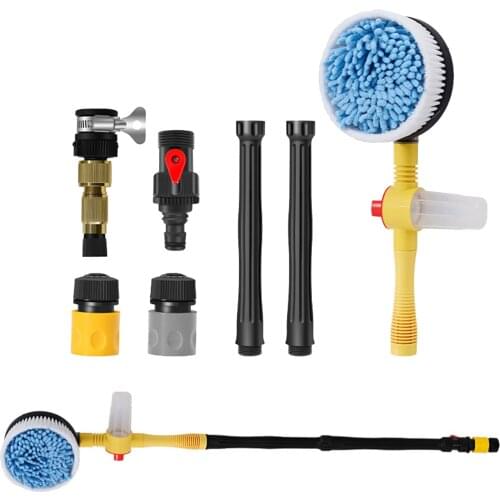 Chenille Auto Rotating Microfiber Wash Mop Soap Dispensing Cleaner for Car