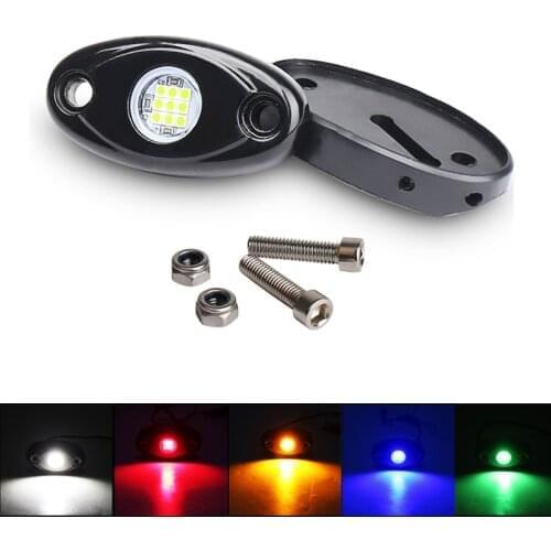 LED Rock Lights 4PODS Waterproof LED Neon Underglow Light for Car Truck ATV UTV SUV Offroad Boat Underbody Glow Trail Rig Lamp