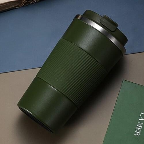 Double Stainless Steel 380ml 510ml Coffee Thermos Mug with Non-slip Case Car Vacuum Flask Travel Insulated Tumbler Water Bottle