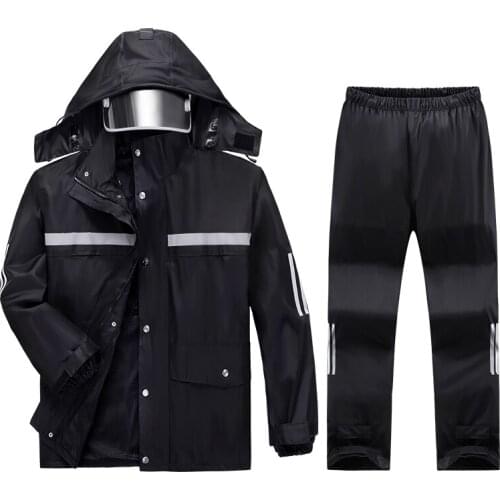 Outdoor Motorcycle Men Raincoat Travel Rain Pants Waterproof Reusable Adult Raincoat Set Chubasquero Hombre Rain Gear New DA60YY