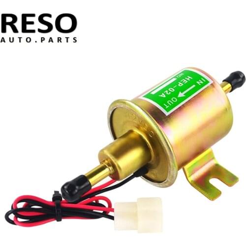 Universal 12V Electric Petrol Diesel Fuel Pump Low Pressure Bolt Fixing Wire HEP-02A For Car Carburetor Motorcycle ATV