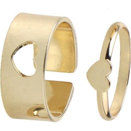 Vintage Hollow Exaggeration Large Rings Women Girl Fashion Retro For Women Men Couples Matching Best Friend