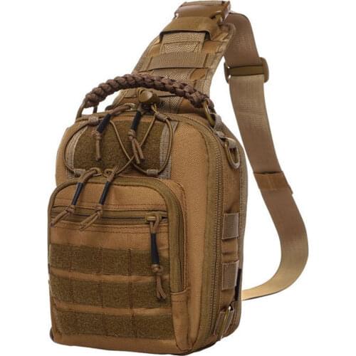 Military Tactical Sling Bag Men Outdoor Hiking Camping Shoulder Knapsack Hunting Fishing Trekking Chest Nylon Molle Backpack