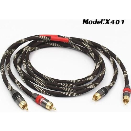 High Quality Audio RCA Cable,OFC Copper Plated Silver Cable, Two Core Shielded Signal Wire,Hifi Audio RCA Signal Cable