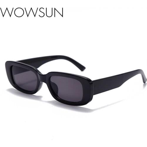 WOWSUN 2021 Square Sunglasses Women Luxury Brand Travel Small Rectangle Sun Glasses Female Fashion Retro Lunette De Soleil Femme