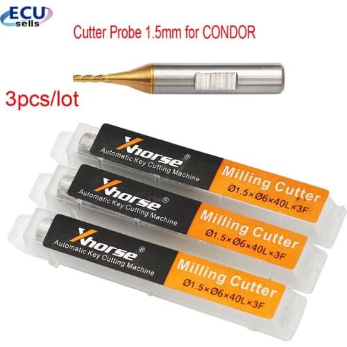 3pcs/lot , 1.5mm Cutter Probe for Xhorse CONDOR XC MINI Plus Dolphin XP-005 Dolphin XP-007 Key Cutting Machine