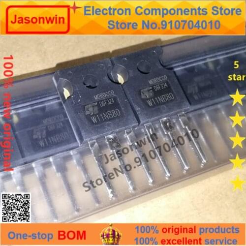 100% nuevo 50 unids/lote original MOSFET STW11NB80 W11NB80 11A 800V TO-3P Transistor