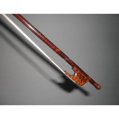 2 PCs Snake wood Violin Bow 4/4 Baroque bow snake wood bow frog white bow hair