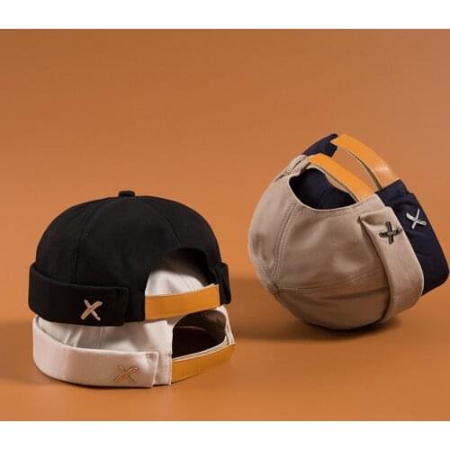 2020 New Fashion Causal Beanies Skullies Caps Hat Adjustable Brimless Hats For Men Women Denim Blue