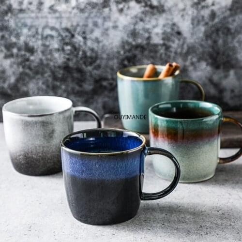 350ml Personality Kiln Change Ceramic Cup Coffee Cup Handle Mug Tea Cup Chinese Porcelain