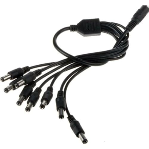 5 pcs CCTV Security Camera 2.1mm 1 to 8 Port Power Splitter Cable Cord Pigtails 12V DC