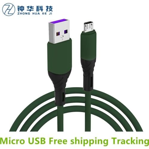 5A New Micro USB Cable For Samsung oppo vivo Super Fast Charging Liquid Silicone Data Cable Soft Pleasant 1M/6.6ft