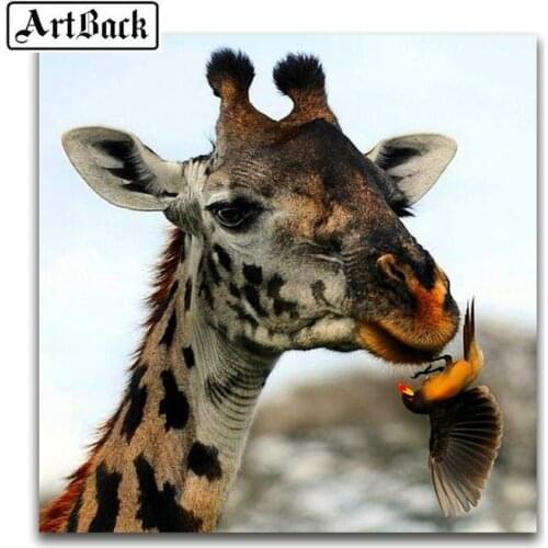 5D Square Giraffe Diamond Painting Full Square Drill Animal Diamond Embroidery 3D Rhinestone Mosaic Christmas Gift