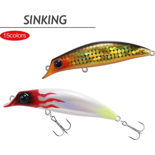 8g 75mm Quality Minnow Fishing Lures Sinking Wobblers Pesca Plastic Hard Isca Artificial Bait Crankbait Carp For Perch Trout