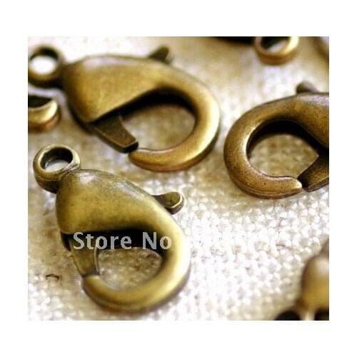 Freeshipping!! 1000pcs/lot Antique Brass Lobster Claw Clasp 12x6mm