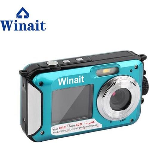 1080P 16X Digital Zoom 24MP Digital Camera Professional Waterproof Mini CameraWith 2.7''TFT LCD Screen Smile Capture